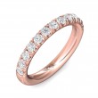 FlyerFit® 18K Pink Gold Micropave Cutdown Wedding Band