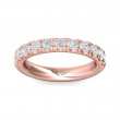 FlyerFit® 18K Pink Gold Micropave Cutdown Wedding Band