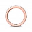 FlyerFit® 18K Pink Gold Micropave Cutdown Wedding Band