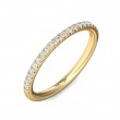 FlyerFit® 14K Yellow Gold Micropave Cutdown Wedding Band