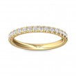 FlyerFit® 18K Yellow Gold Micropave Cutdown Wedding Band