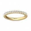 FlyerFit® 18K Yellow Gold Micropave Cutdown Wedding Band