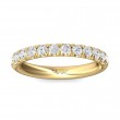 FlyerFit® 18K Yellow Gold Micropave Cutdown Wedding Band