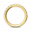 FlyerFit® 18K Yellow Gold Micropave Cutdown Wedding Band