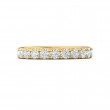 FlyerFit® 18K Yellow Gold Micropave Cutdown Wedding Band