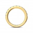 FlyerFit® 18K Yellow Gold Micropave Cutdown Wedding Band