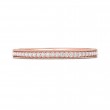 FlyerFit® 18K Pink Gold Micropave Bead Set Wedding Band