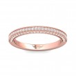 FlyerFit® 18K Pink Gold Micropave Bead Set Wedding Band