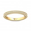 FlyerFit® 18K Yellow Gold Micropave Bead Set Wedding Band