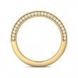 FlyerFit® 18K Yellow Gold Micropave Bead Set Wedding Band