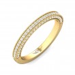 FlyerFit® 18K Yellow Gold Micropave Bead Set Wedding Band