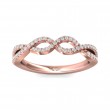 FlyerFit® 14K Pink Gold Micropave Cutdown Wedding Band