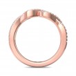 FlyerFit® 14K Pink Gold Micropave Cutdown Wedding Band