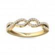 FlyerFit® 14K Yellow Gold Micropave Cutdown Wedding Band