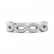 FlyerFit® 18K White Gold Micropave Cutdown Wedding Band