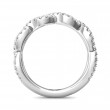 FlyerFit® 18K White Gold Micropave Cutdown Wedding Band