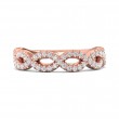 FlyerFit® 18K Pink Gold Micropave Cutdown Wedding Band