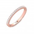 FlyerFit® 18K Pink Gold Vintage Wedding Band