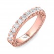 FlyerFit® 18K Pink Gold Vintage Wedding Band