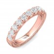 FlyerFit® 18K Pink Gold Vintage Wedding Band