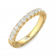 FlyerFit® 18K Yellow Gold Vintage Wedding Band