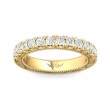 FlyerFit® 18K Yellow Gold Vintage Wedding Band