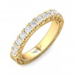 FlyerFit® 18K Yellow Gold Vintage Wedding Band