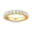 FlyerFit® 18K Yellow Gold Vintage Wedding Band