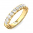 FlyerFit® 18K Yellow Gold Vintage Wedding Band