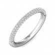 FlyerFit® 18K White Gold Micropave Wedding Band