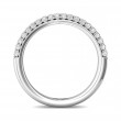 FlyerFit® 18K White Gold Micropave Wedding Band