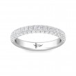 FlyerFit® 18K White Gold Micropave Wedding Band