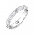 FlyerFit® 18K White Gold Micropave Wedding Band