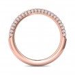 FlyerFit® 14K Pink Gold Micropave Wedding Band