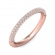 FlyerFit® 14K Pink Gold Micropave Wedding Band