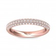 FlyerFit® 14K Pink Gold Micropave Wedding Band