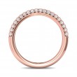 FlyerFit® 14K Pink Gold Micropave Wedding Band