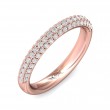 FlyerFit® 14K Pink Gold Micropave Wedding Band