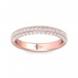 FlyerFit® 14K Pink Gold Micropave Wedding Band