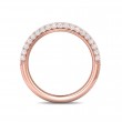 FlyerFit® 14K Pink Gold Micropave Wedding Band