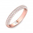 FlyerFit® 14K Pink Gold Micropave Wedding Band