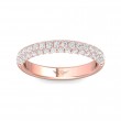 FlyerFit® 14K Pink Gold Micropave Wedding Band