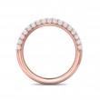 FlyerFit® 14K Pink Gold Micropave Wedding Band