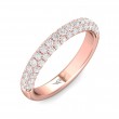 FlyerFit® 14K Pink Gold Micropave Wedding Band