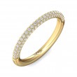 FlyerFit® 18K Yellow Gold Micropave Wedding Band