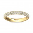 FlyerFit® 14K Yellow Gold Micropave Wedding Band