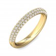 FlyerFit® 14K Yellow Gold Micropave Wedding Band