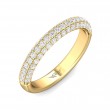 FlyerFit® 14K Yellow Gold Micropave Wedding Band