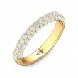 FlyerFit® 14K Yellow Gold Micropave Wedding Band