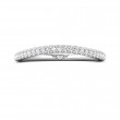 FlyerFit® 14K White Gold Micropave Cutdown Wedding Band